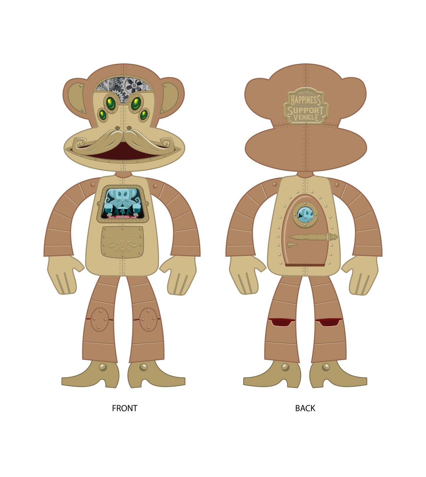 Preorder - Paul Frank Julius Vinyl Art Figure ("Happiness Support Vehicle" by Doktor A from UK)