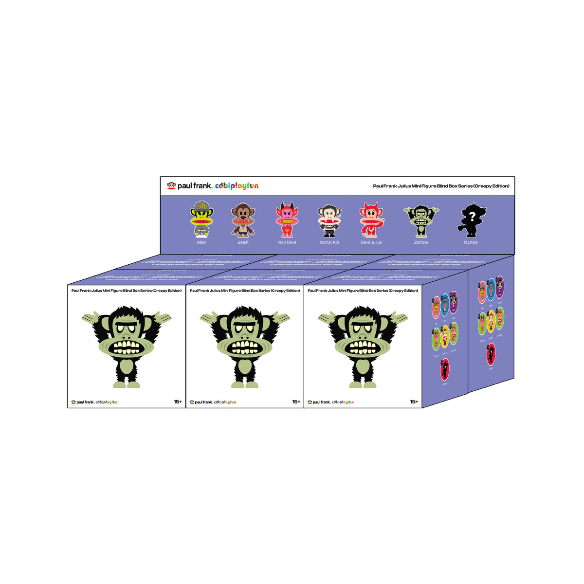 Preorder - Paul Frank Julius Mini Figure Blind Box Series (Creepy Edition) - one display case of 6 blind boxes (Copy)