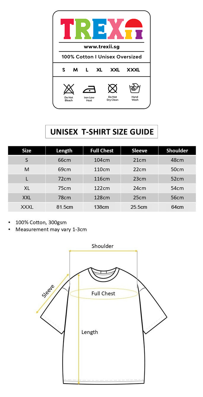 In-stock - Trexii Unisex T-shirt - 3D Trexii Colourful Outline