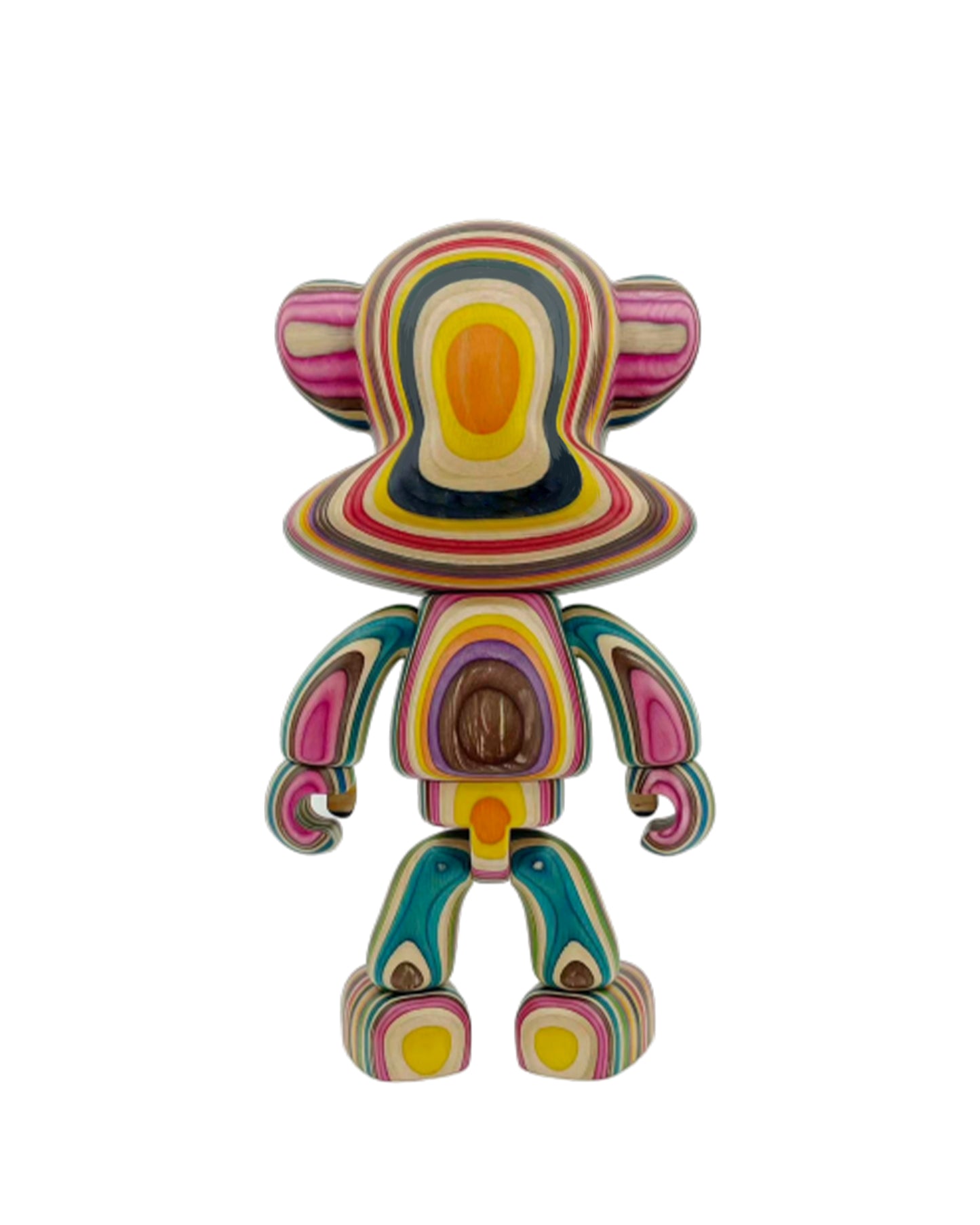 Preorder - 12inch Paul Frank Julius Collectible Wood Figure (Contours – Colourful Version)