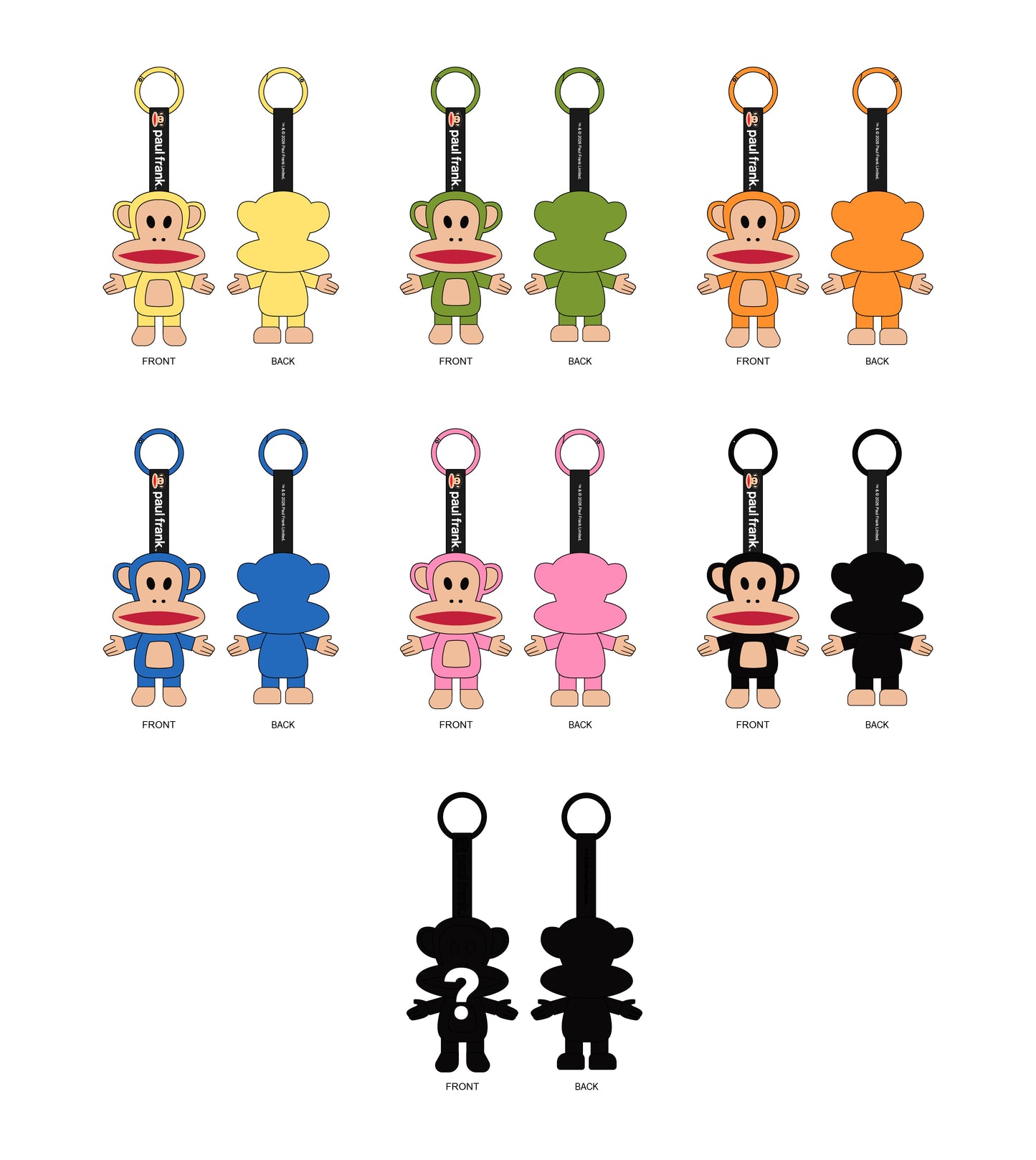 Preorder - Paul Frank Julius “Colourway” Plushie Blind Box Series 1 (one display case of 6 blind boxes)