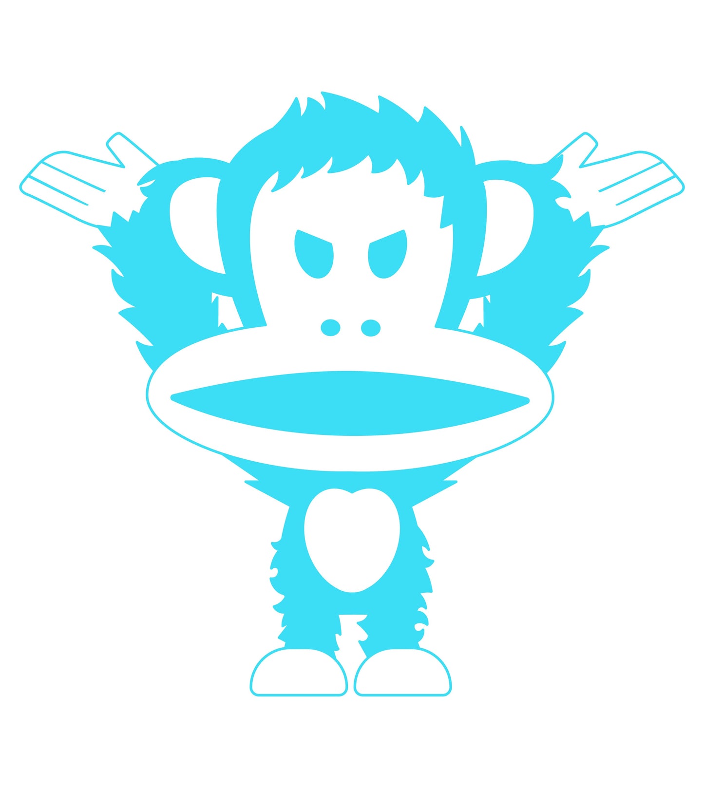 Preorder - Paul Frank Julius "KONG" Sofubi Mini Figure Blind Box Series (Transparent Clear Colourway Edition) - one display case of 6 blind boxes