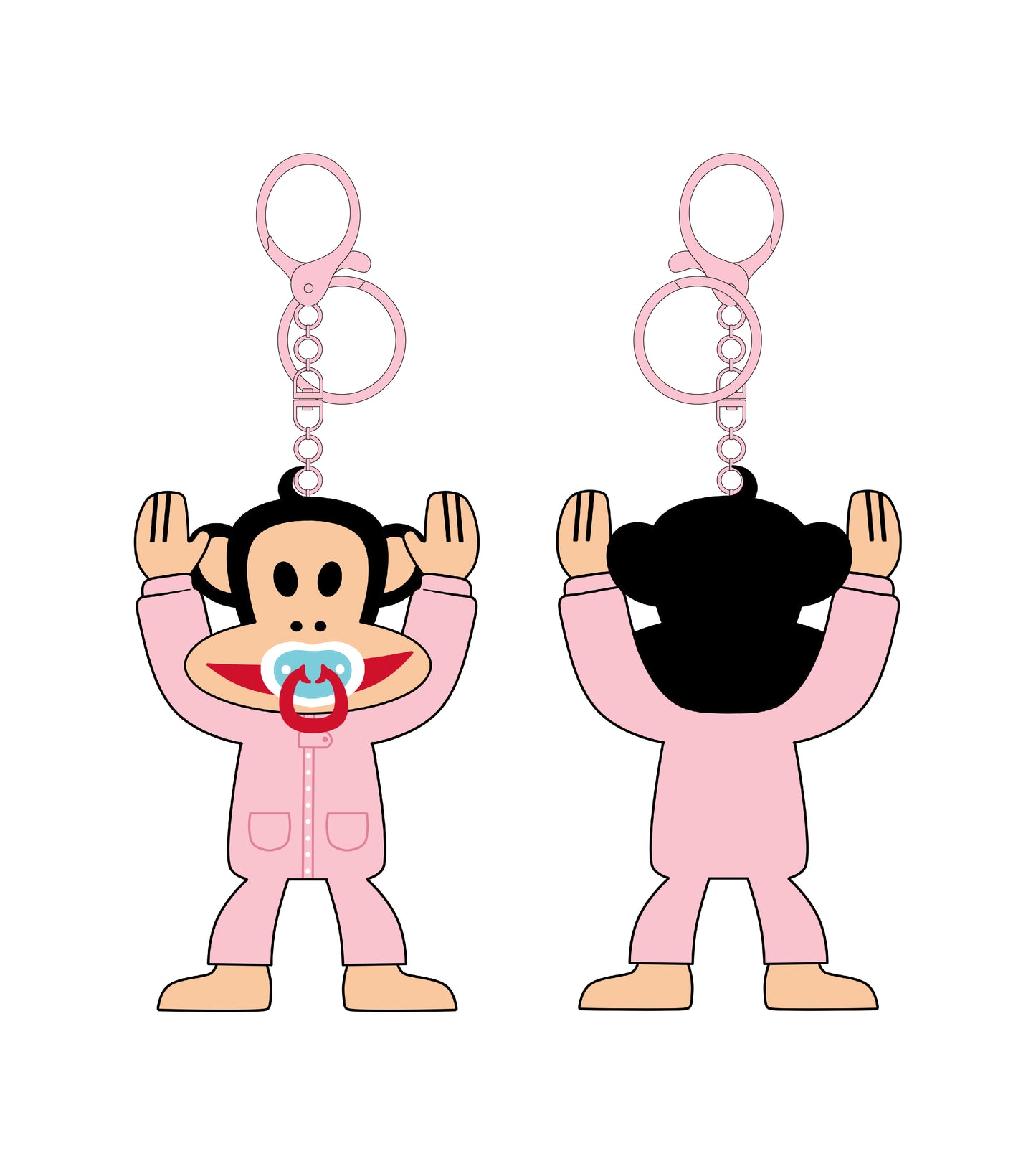 Preorder - Paul Frank Baby Julius “Pacifier” Plushie Blind Box Series (one display case of 6 blind boxes)