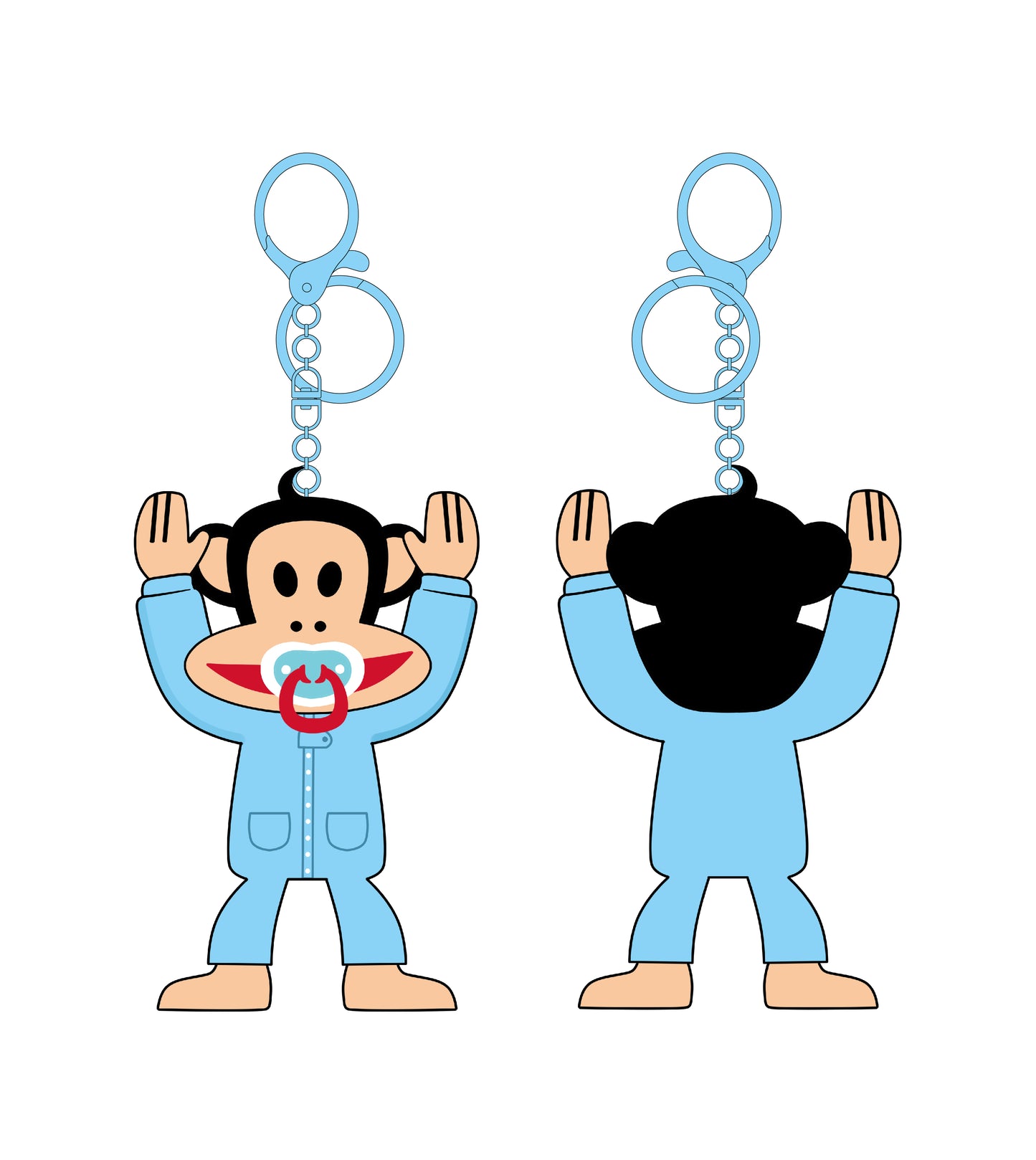 Preorder - Paul Frank Baby Julius “Pacifier” Plushie Blind Box Series (one display case of 6 blind boxes)