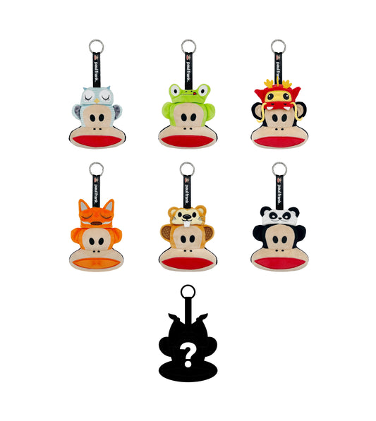 Preorder - Paul Frank Julius Head “Animal Cap” Plushie Blind Box Series (one display case of 6 blind boxes)