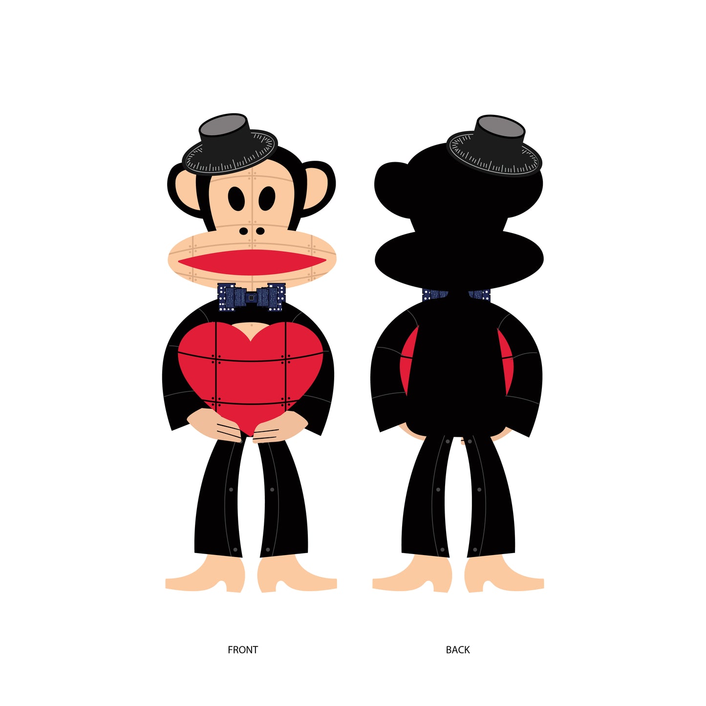 Preorder - Paul Frank Julius Vinyl Art Figure (Robot Big Heart Edition)