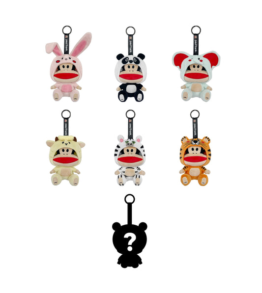 Preorder - Paul Frank Julius “Animal” Plushie Blind Box Series 1 (one display case of 6 blind boxes)