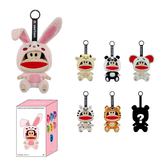 Preorder - Paul Frank Julius “Animal” Plushie Blind Box Series 1 (one display case of 6 blind boxes)