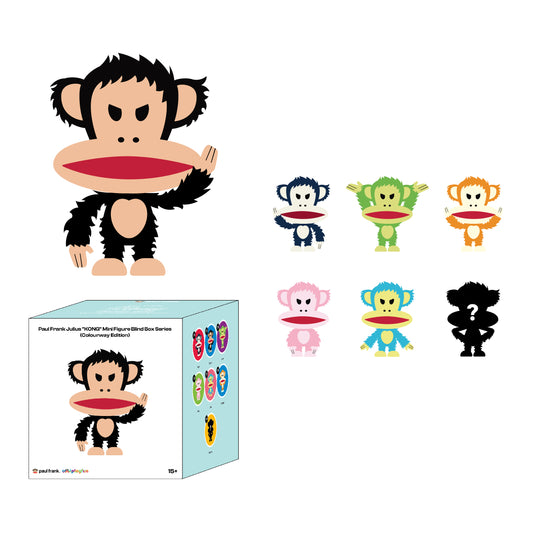 Preorder - Paul Frank Julius "KONG" Mini Figure Blind Box Series (Colourway Edition) - one display case of 6 blind boxes