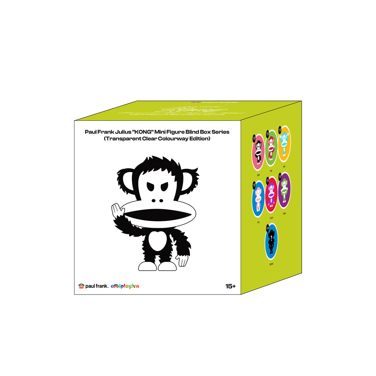 Preorder - Paul Frank Julius "KONG" Mini Figure Blind Box Series (Transparent Clear Colourway Edition) - one display case of 6 blind boxes