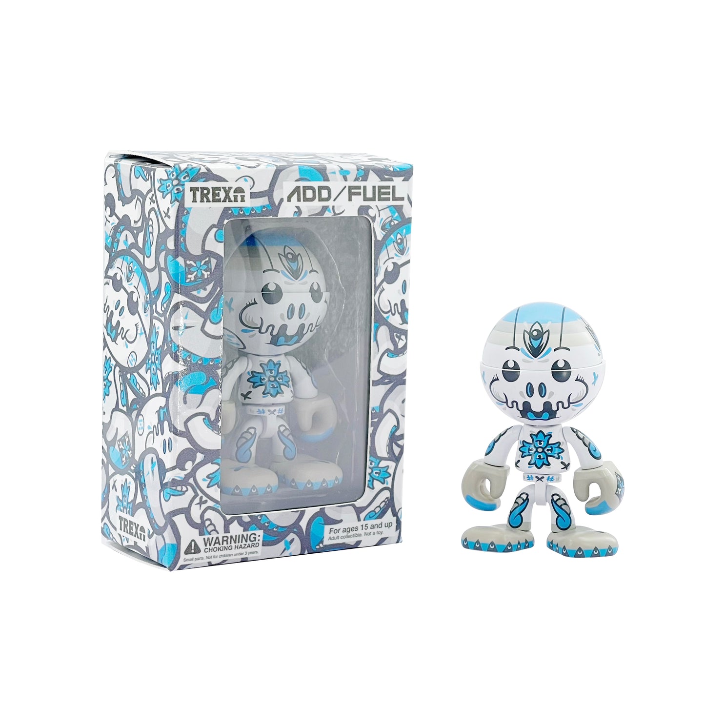 Trexii x Add Fuel Figure (3inch) – Blue/Grey Edition