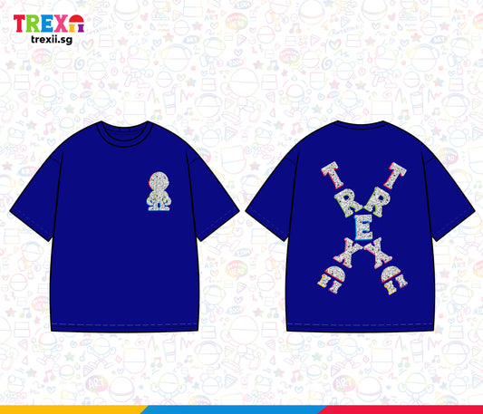 Trexii Unisex Oversized T-shirt - Pattern Trexii Logo at the Back