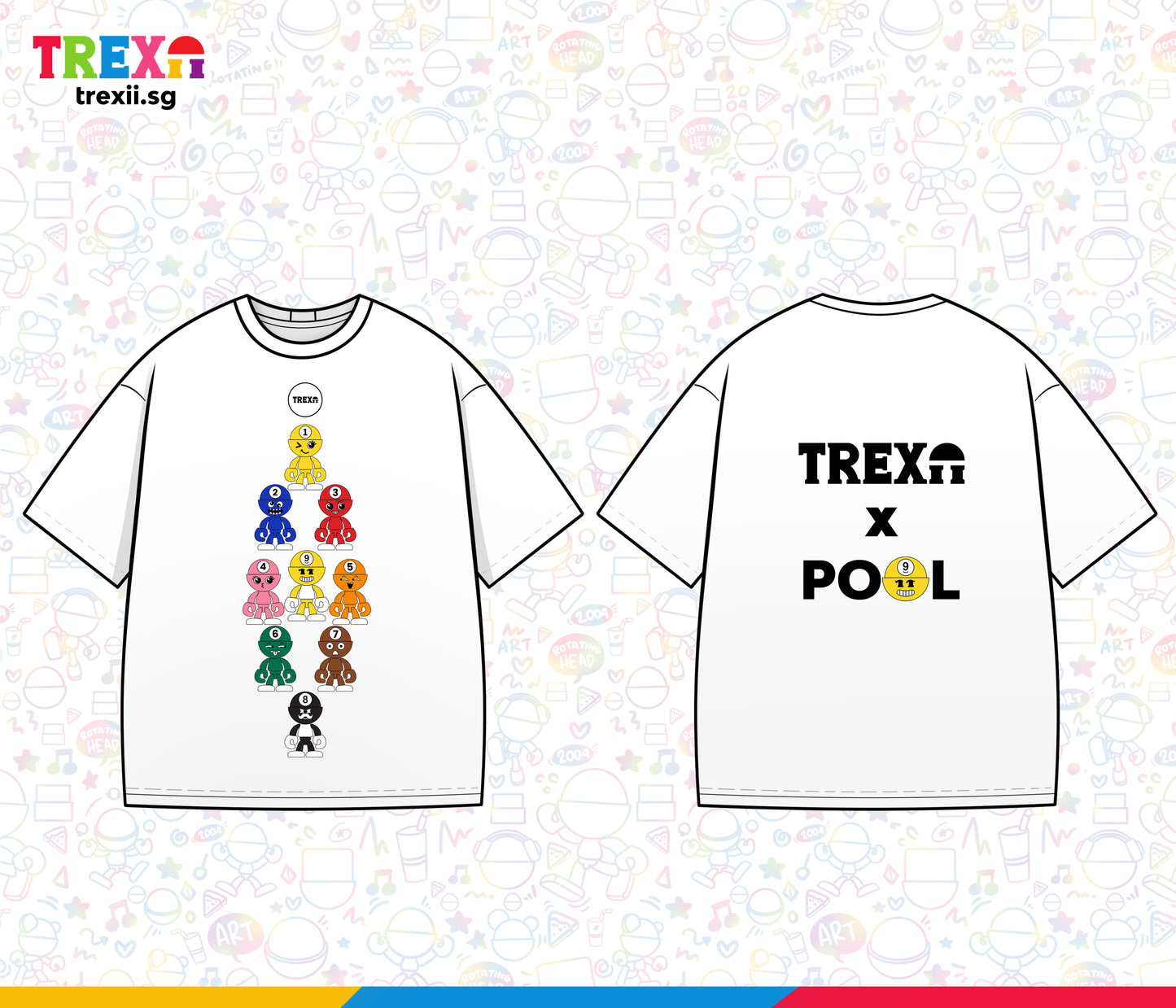 Trexii Unisex Oversized T-shirt - 9 Ball Rack