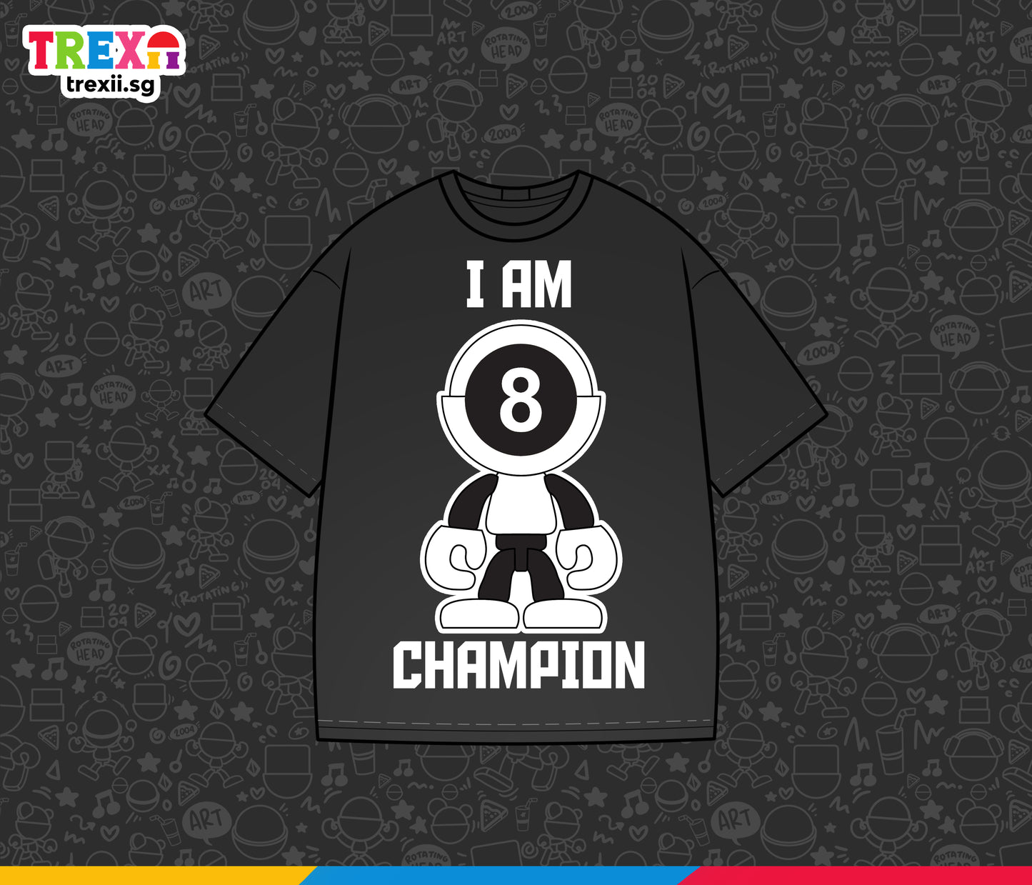 Trexii Unisex Oversized T-shirt - I AM CHAMPION