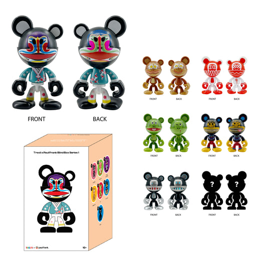 Preorder - Trexii x Paul Frank Blind Box Series 1 (one display case of 6 blind boxes)
