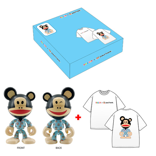 Preorder - Trexii x Paul Frank (Julius in Signature Blue Pattern Edition) Collectible Figure with Tee Shirt
