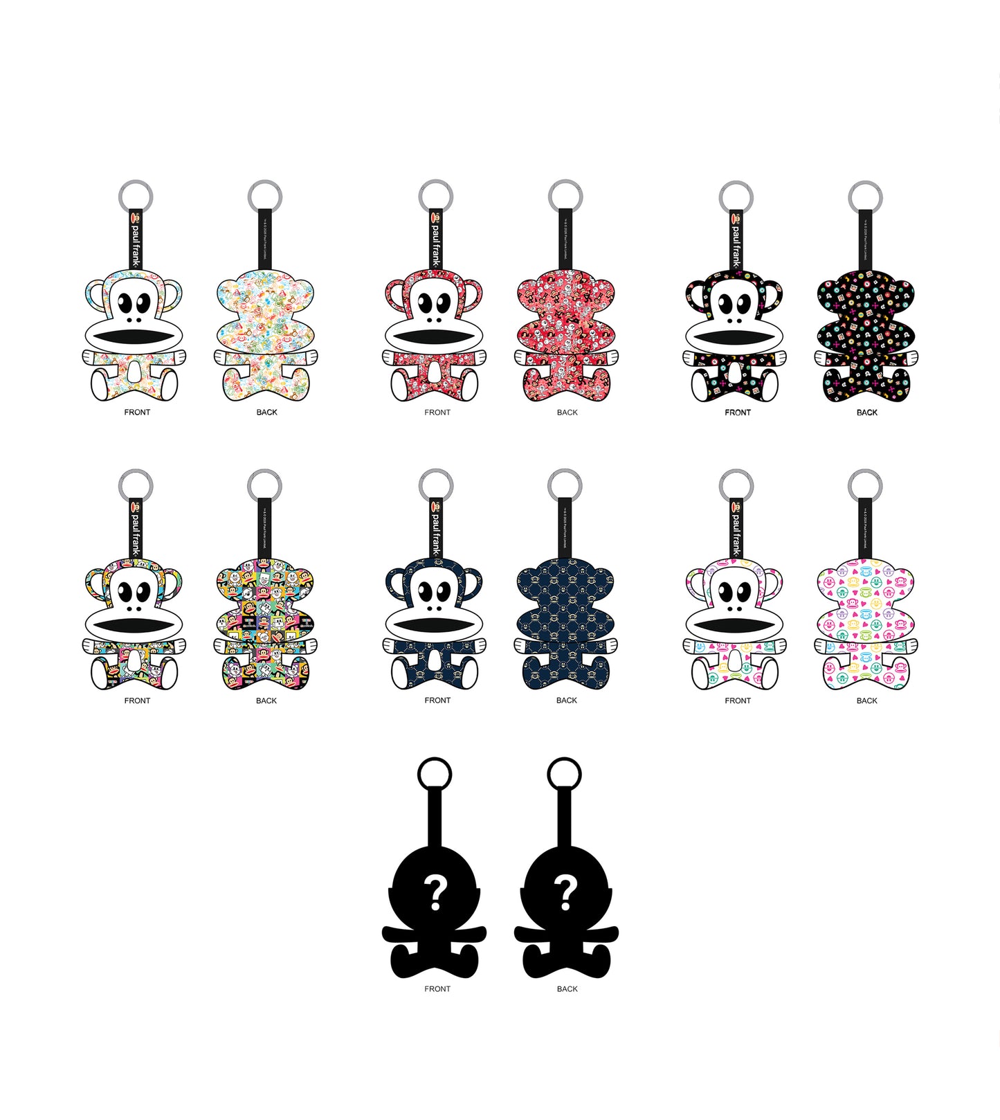 Preorder - Trexii x Paul Frank Plushie Blind Box Series (one display case of 6 blind boxes)