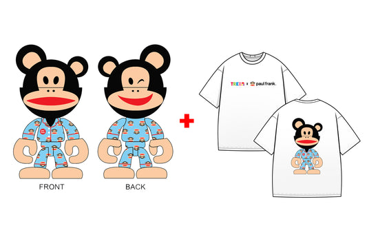 Preorder - Trexii x Paul Frank (Julius in Signature Blue Pattern Edition) Collectible Figure with Tee Shirt