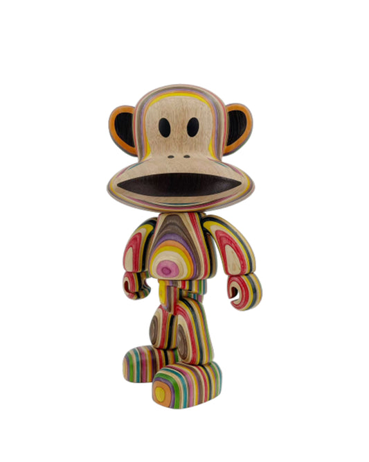 Preorder - 12inch Paul Frank Julius Collectible Wood Figure (Contours – Colourful Version)